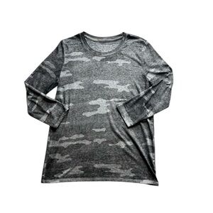 Lucky Brand Gray Camouflage Long Sleeve Shirt